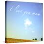 Sky Writing - I Love You Mum-null-Stretched Canvas