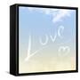 Sky Writing - 'Love' - Written in the Clouds-null-Framed Stretched Canvas