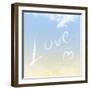 Sky Writing - 'Love' - Written in the Clouds-null-Framed Photographic Print