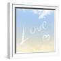 Sky Writing - 'Love' - Written in the Clouds-null-Framed Photographic Print