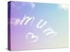 Sky Writing - Mum and a Heart Written in the Sky-null-Stretched Canvas