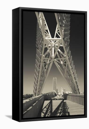 Skydance Footbridge over Highway I-40, Oklahoma City, Oklahoma, USA-Walter Bibikow-Framed Stretched Canvas