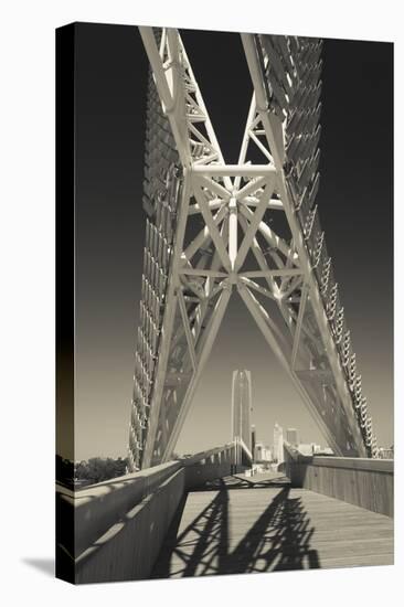 Skydance Footbridge over Highway I-40, Oklahoma City, Oklahoma, USA-Walter Bibikow-Stretched Canvas