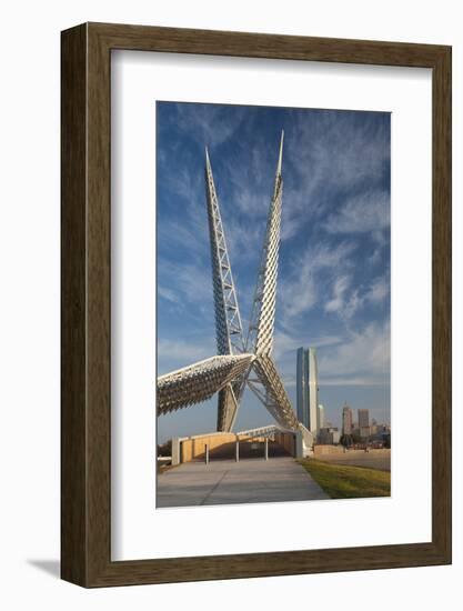 Skydance Footbridge over Highway I-40, Oklahoma City, Oklahoma, USA-Walter Bibikow-Framed Photographic Print