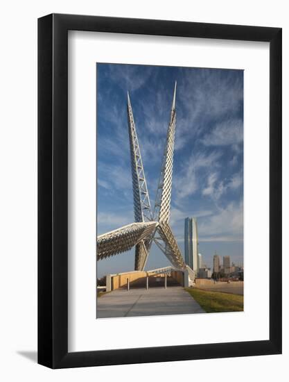 Skydance Footbridge over Highway I-40, Oklahoma City, Oklahoma, USA-Walter Bibikow-Framed Photographic Print