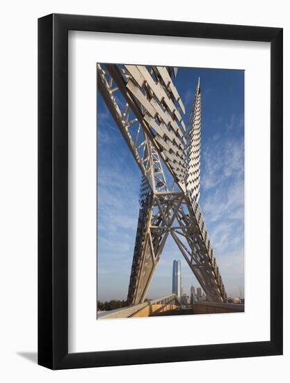 Skydance Footbridge over Highway I-40, Oklahoma City, Oklahoma, USA-Walter Bibikow-Framed Photographic Print