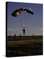 Skydiver Landing, USA-Michael Brown-Stretched Canvas