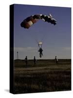 Skydiver Landing, USA-Michael Brown-Stretched Canvas