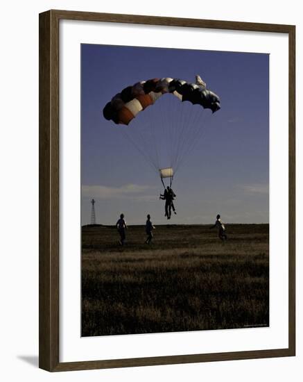 Skydiver Landing, USA-Michael Brown-Framed Photographic Print