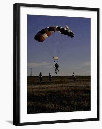 Skydiver Landing, USA-Michael Brown-Framed Photographic Print