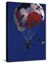 Skydiver with Red, White and Blue Parachute-null-Stretched Canvas