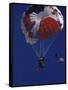 Skydiver with Red, White and Blue Parachute-null-Framed Stretched Canvas