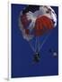 Skydiver with Red, White and Blue Parachute-null-Framed Photographic Print