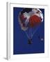 Skydiver with Red, White and Blue Parachute-null-Framed Photographic Print