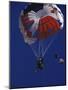 Skydiver with Red, White and Blue Parachute-null-Mounted Photographic Print