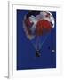 Skydiver with Red, White and Blue Parachute-null-Framed Photographic Print