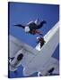 Skydivers Jumping from Plane-null-Stretched Canvas