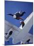 Skydivers Jumping from Plane-null-Mounted Premium Photographic Print