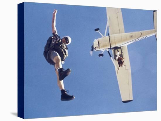 Skydivers Jumping from Plane-null-Stretched Canvas