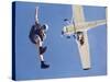 Skydivers Jumping from Plane-null-Stretched Canvas