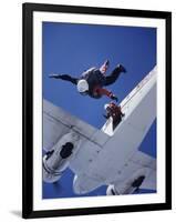 Skydivers Jumping from Plane-null-Framed Photographic Print