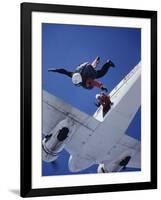 Skydivers Jumping from Plane-null-Framed Photographic Print