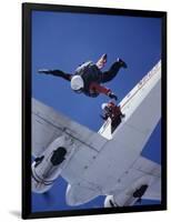 Skydivers Jumping from Plane-null-Framed Photographic Print