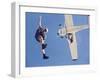 Skydivers Jumping from Plane-null-Framed Photographic Print