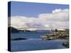 Skye Bridge Across Kyle Akin with Snow on the Mountains of Skye in Late Winter, Highland Region, UK-Pearl Bucknall-Stretched Canvas