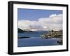 Skye Bridge Across Kyle Akin with Snow on the Mountains of Skye in Late Winter, Highland Region, UK-Pearl Bucknall-Framed Photographic Print