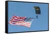 SkyFest, airshow, USSOCOM, army paratrooper, New Smyrna Beach, Florida, USA-Jim Engelbrecht-Framed Stretched Canvas