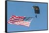 SkyFest, airshow, USSOCOM, army paratrooper, New Smyrna Beach, Florida, USA-Jim Engelbrecht-Framed Stretched Canvas