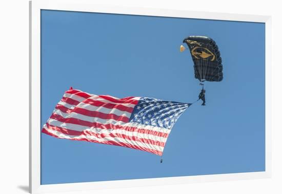 SkyFest, airshow, USSOCOM, army paratrooper, New Smyrna Beach, Florida, USA-Jim Engelbrecht-Framed Photographic Print