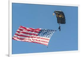 SkyFest, airshow, USSOCOM, army paratrooper, New Smyrna Beach, Florida, USA-Jim Engelbrecht-Framed Photographic Print