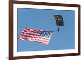 SkyFest, airshow, USSOCOM, army paratrooper, New Smyrna Beach, Florida, USA-Jim Engelbrecht-Framed Premium Photographic Print