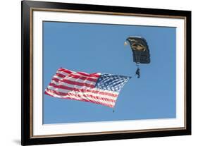 SkyFest, airshow, USSOCOM, army paratrooper, New Smyrna Beach, Florida, USA-Jim Engelbrecht-Framed Premium Photographic Print