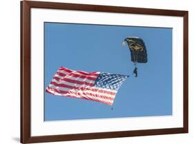 SkyFest, airshow, USSOCOM, army paratrooper, New Smyrna Beach, Florida, USA-Jim Engelbrecht-Framed Premium Photographic Print