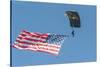 SkyFest, airshow, USSOCOM, army paratrooper, New Smyrna Beach, Florida, USA-Jim Engelbrecht-Stretched Canvas