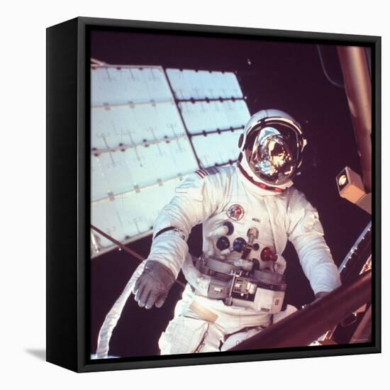 Skylab Astronaut Jack R. Lousma in Space Suit During Space Walk-null-Framed Stretched Canvas