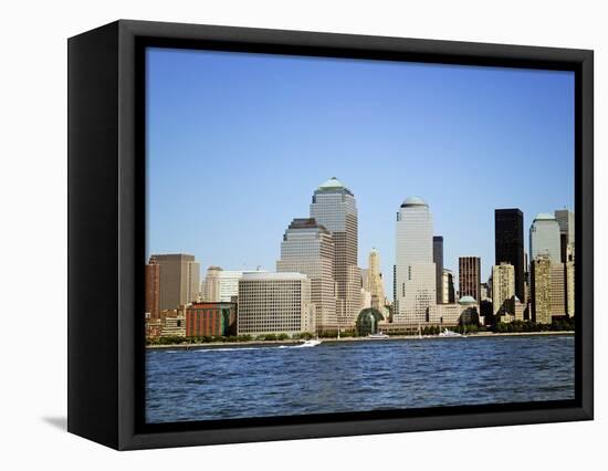 Skyline Across Hudson River-Alan Schein-Framed Stretched Canvas