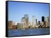 Skyline Across Hudson River-Alan Schein-Framed Stretched Canvas