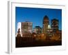 Skyline Along Des Moines River, Des Moines, Iowa-Walter Bibikow-Framed Photographic Print