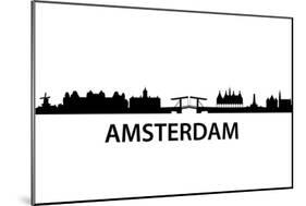 Skyline Amsterdam-unkreatives-Mounted Art Print