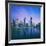 Skyline and boats on Dubai Marina-Murat Taner-Framed Photographic Print