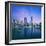 Skyline and boats on Dubai Marina-Murat Taner-Framed Photographic Print