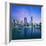 Skyline and boats on Dubai Marina-Murat Taner-Framed Photographic Print