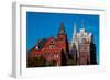 Skyline and church on Grand Avenue, St. Louis, Mo.-null-Framed Photographic Print
