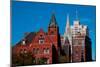 Skyline and church on Grand Avenue, St. Louis, Mo.-null-Mounted Photographic Print