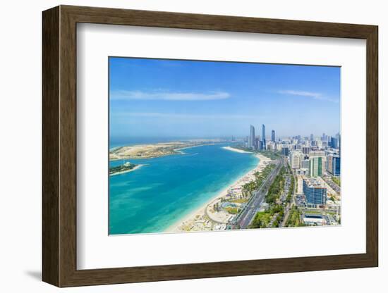 Skyline and Corniche, Al Markaziyah District, Abu Dhabi, United Arab Emirates, Middle East-Fraser Hall-Framed Photographic Print