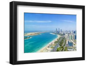 Skyline and Corniche, Al Markaziyah District, Abu Dhabi, United Arab Emirates, Middle East-Fraser Hall-Framed Photographic Print